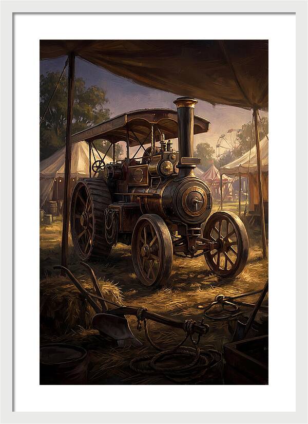 Old Agricultural Steam Engine