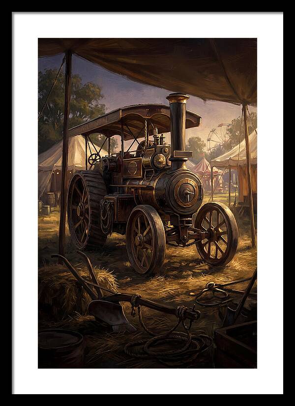 Old Agricultural Steam Engine