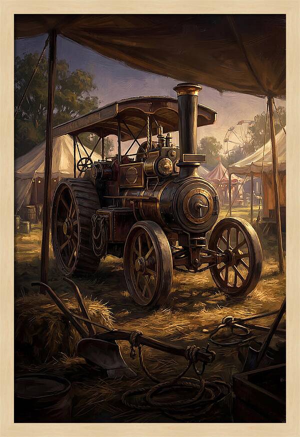 Old Agricultural Steam Engine