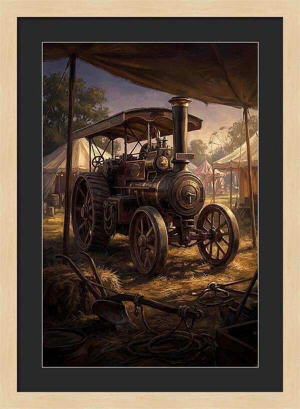 Old Agricultural Steam Engine