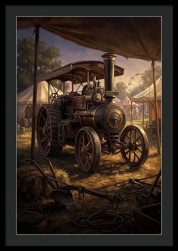 Old Agricultural Steam Engine