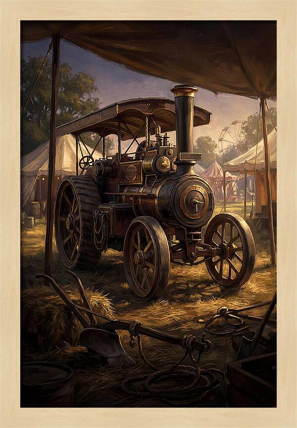 Old Agricultural Steam Engine