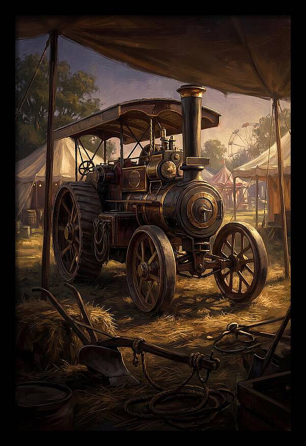 Old Agricultural Steam Engine