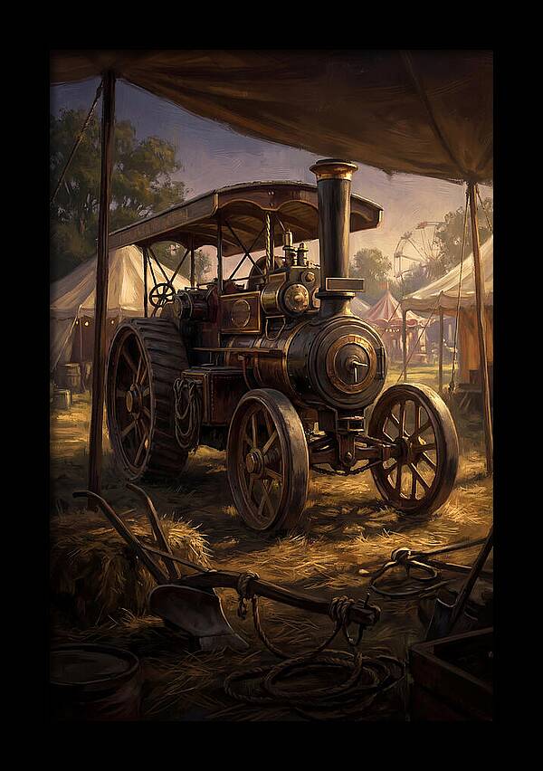 Old Agricultural Steam Engine
