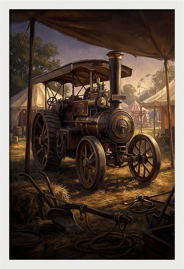 Old Agricultural Steam Engine