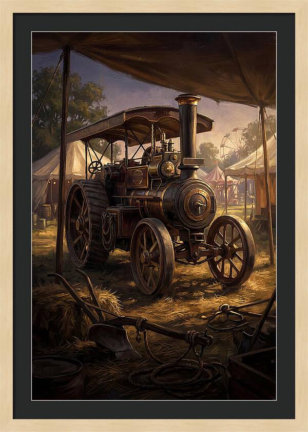 Old Agricultural Steam Engine