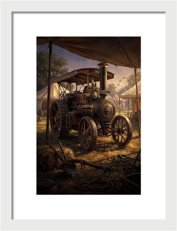 Old Agricultural Steam Engine
