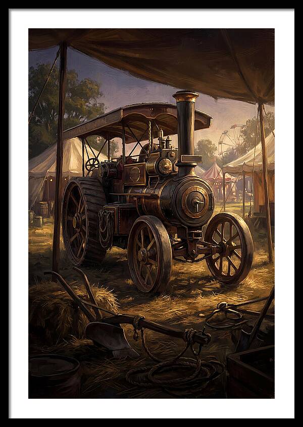 Old Agricultural Steam Engine