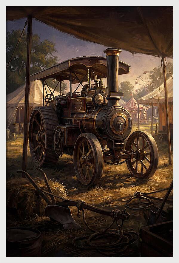 Old Agricultural Steam Engine