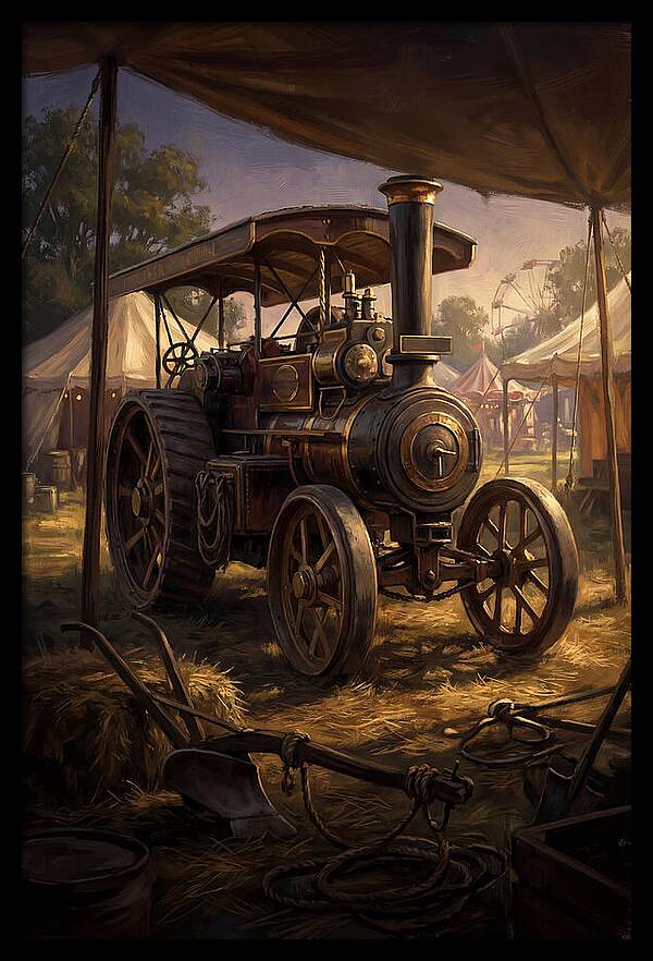 Old Agricultural Steam Engine