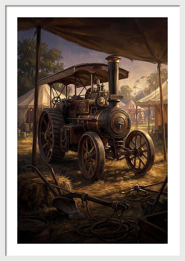 Old Agricultural Steam Engine