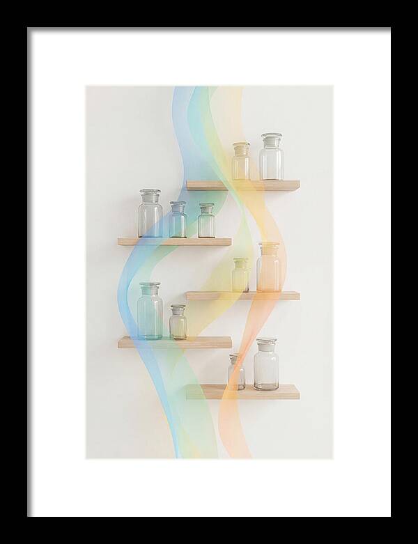 Old Apothecary Glass Jars Display