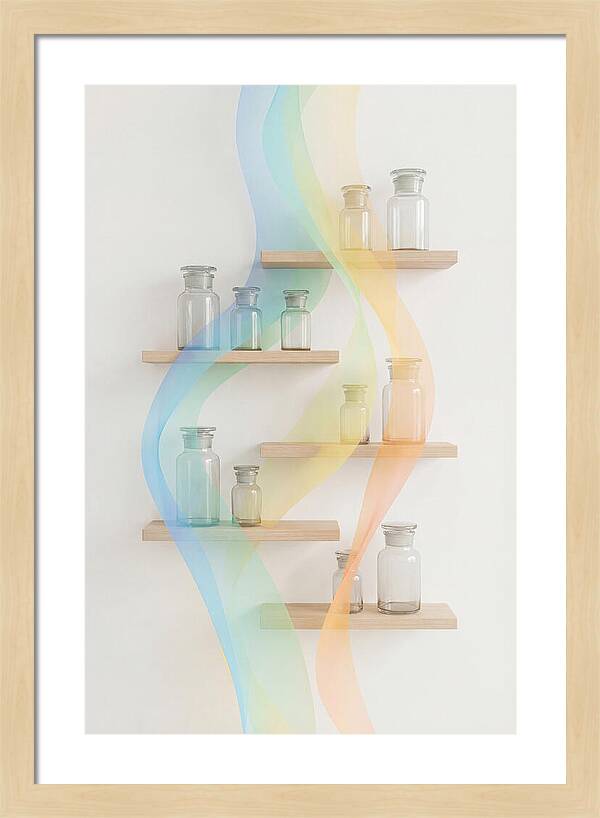 Old Apothecary Glass Jars Display