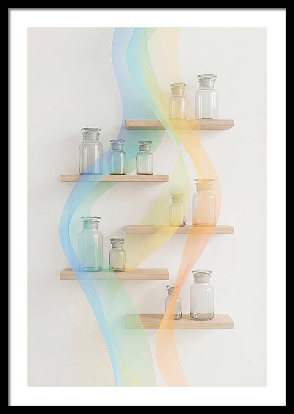 Old Apothecary Glass Jars Display