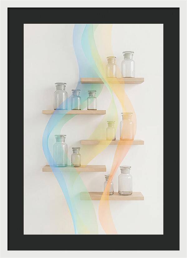 Old Apothecary Glass Jars Display