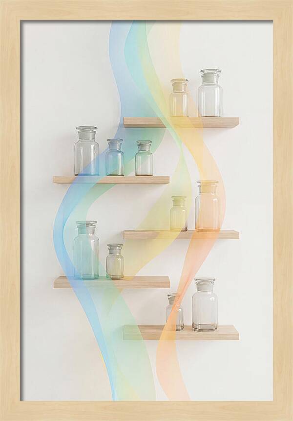 Old Apothecary Glass Jars Display