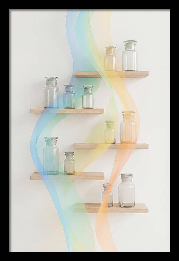 Old Apothecary Glass Jars Display