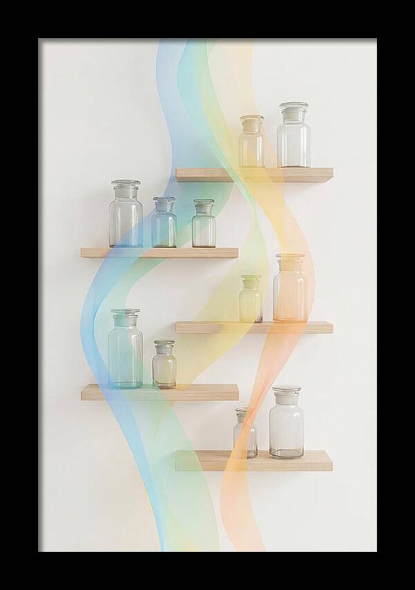 Old Apothecary Glass Jars Display