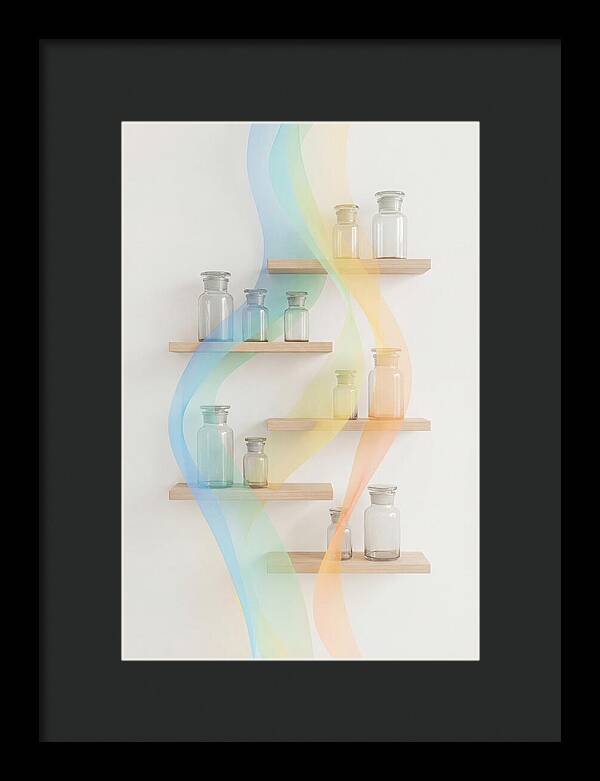 Old Apothecary Glass Jars Display