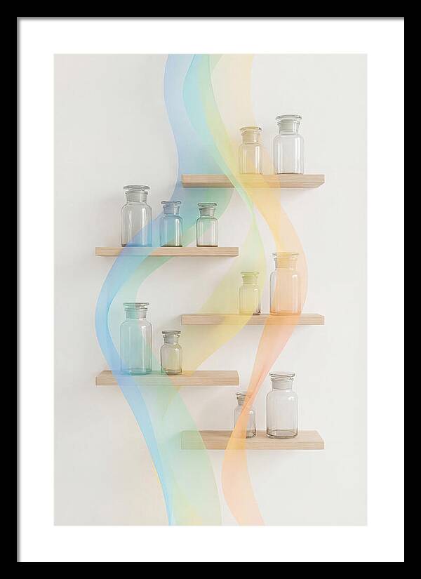 Old Apothecary Glass Jars Display