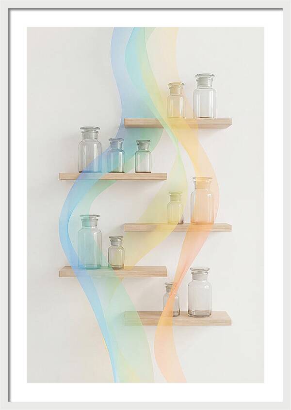 Old Apothecary Glass Jars Display