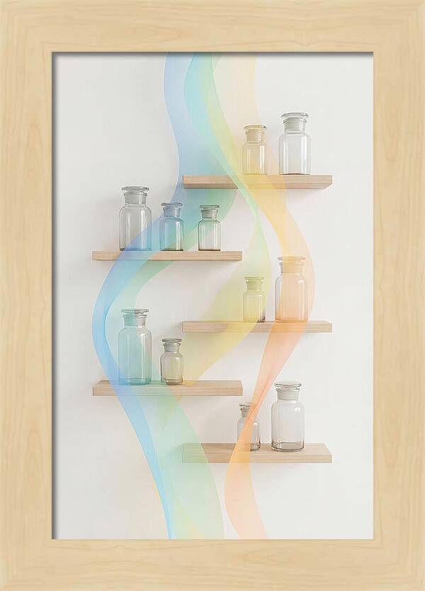 Old Apothecary Glass Jars Display