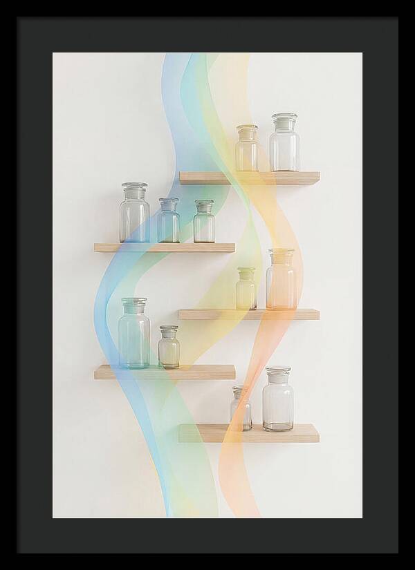 Old Apothecary Glass Jars Display