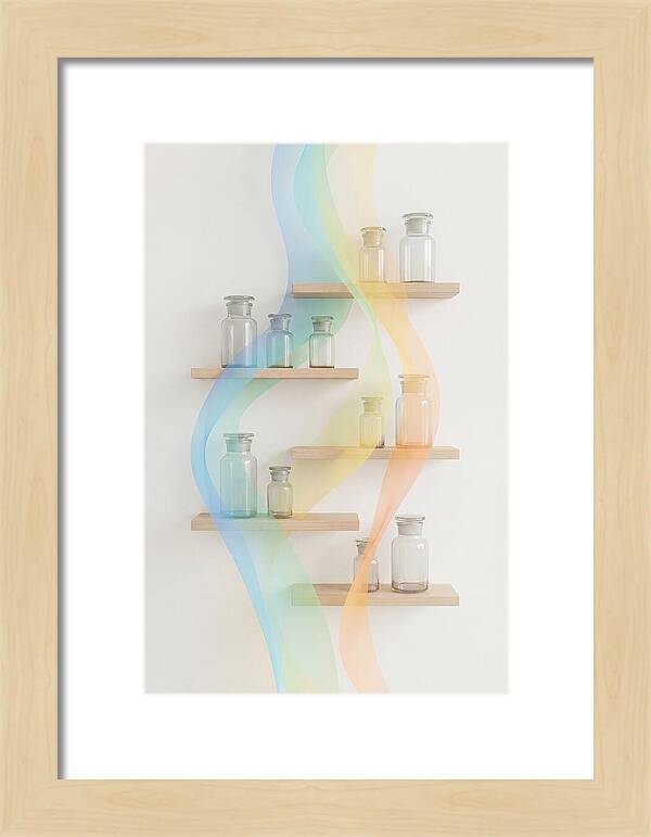 Old Apothecary Glass Jars Display