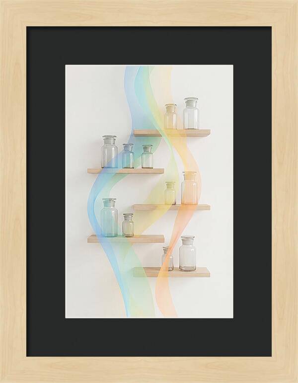 Old Apothecary Glass Jars Display