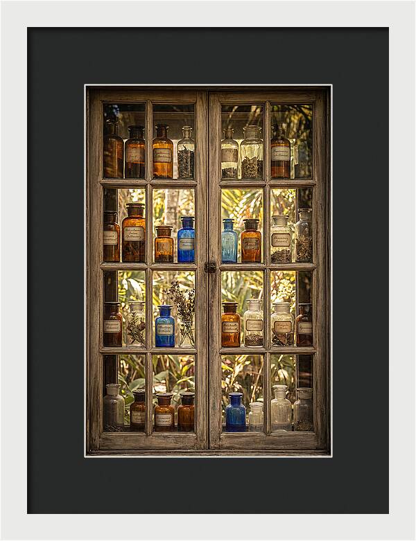 Old Apothecary Jars Display
