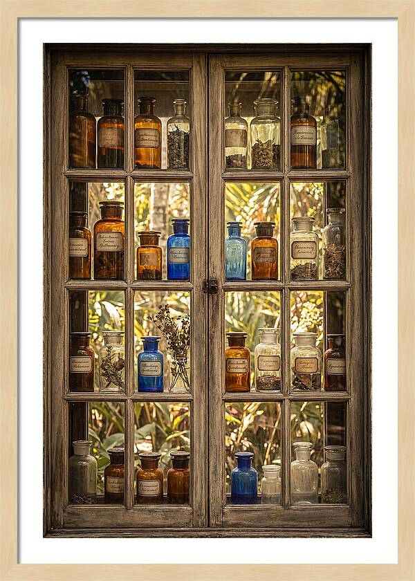 Old Apothecary Jars Display