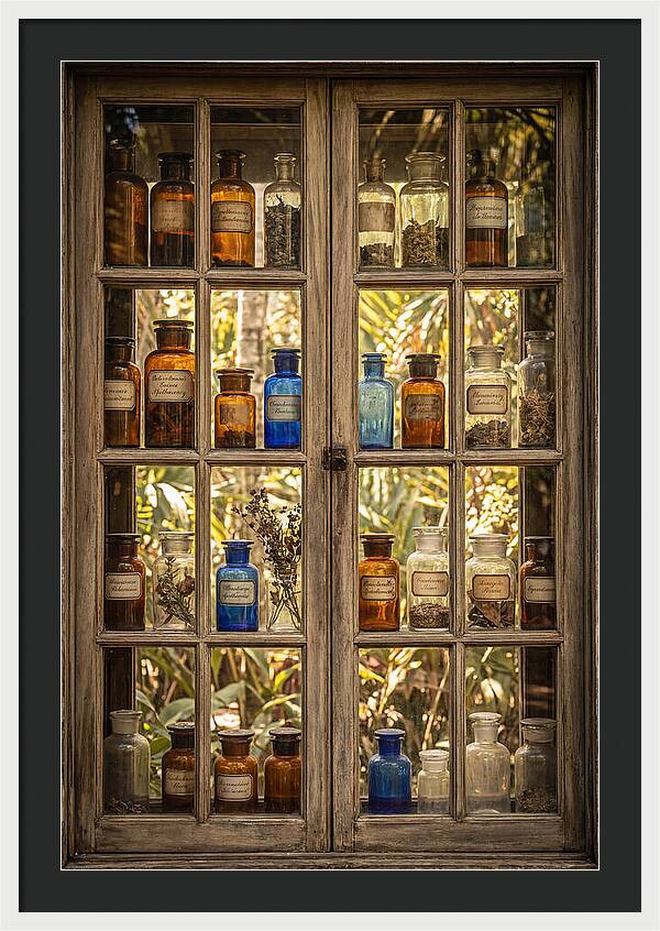 Old Apothecary Jars Display