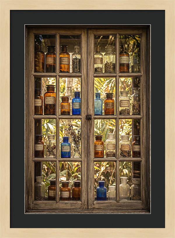 Old Apothecary Jars Display
