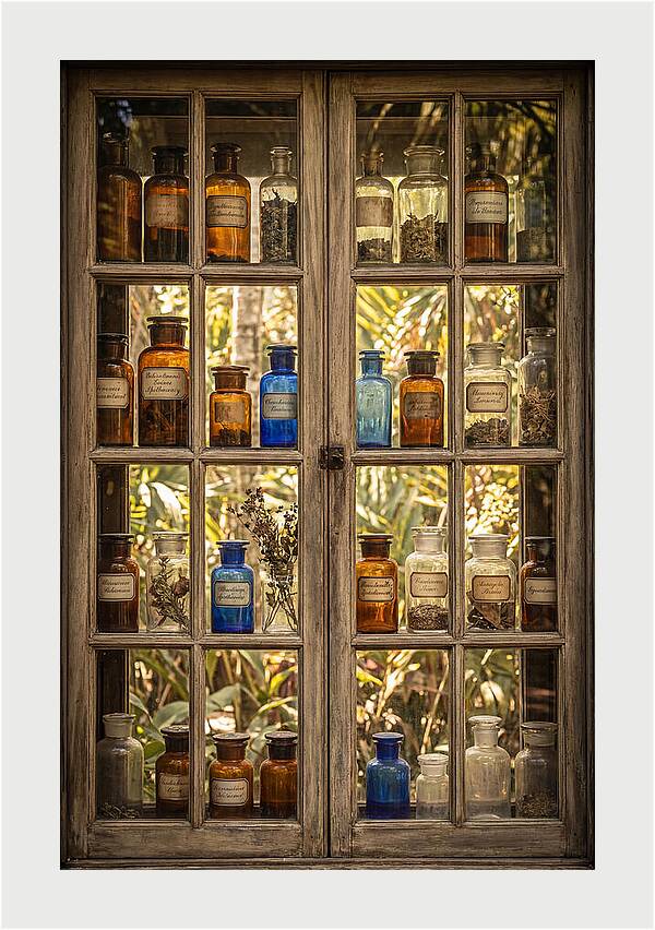 Old Apothecary Jars Display