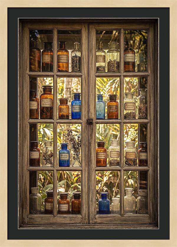 Old Apothecary Jars Display