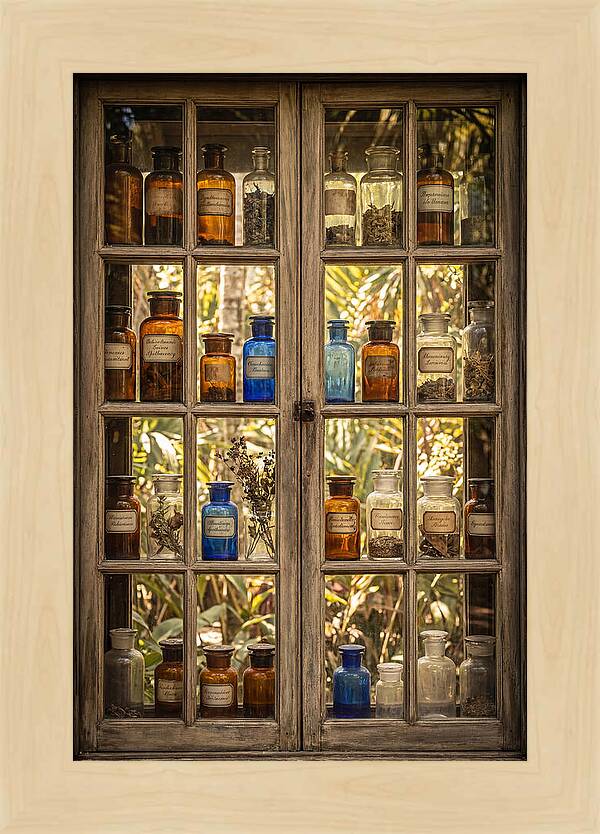 Old Apothecary Jars Display