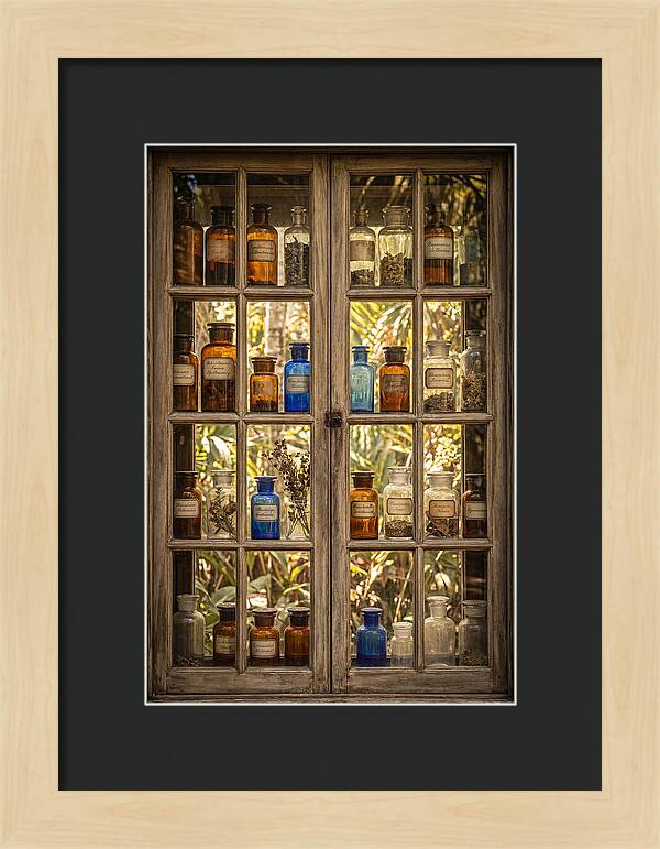 Old Apothecary Jars Display