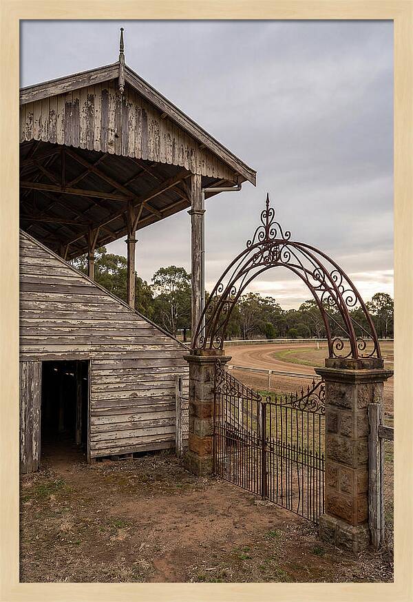 Old Barn Entrance With Iron Gate