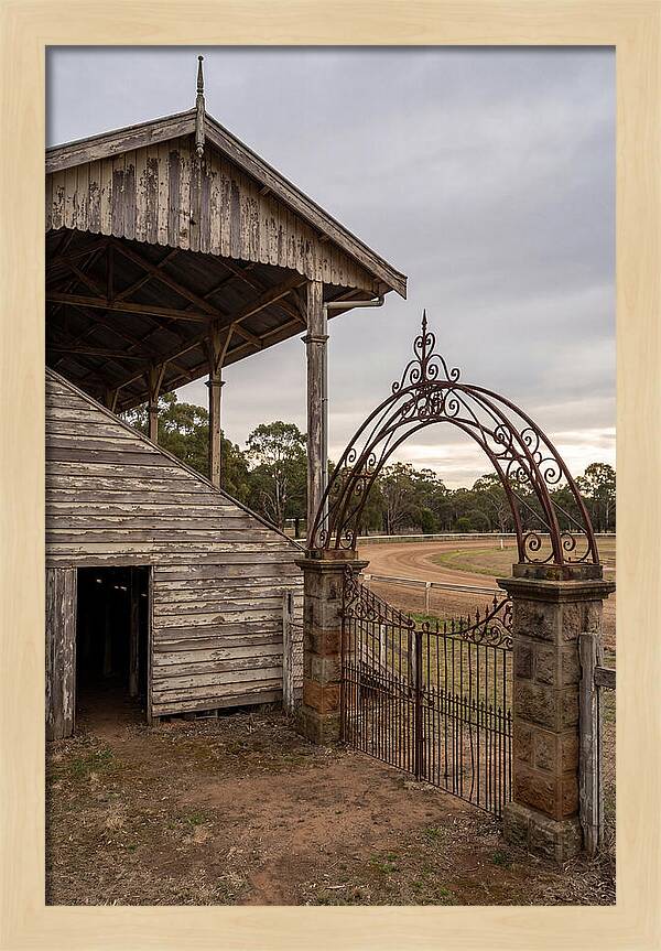 Old Barn Entrance With Iron Gate