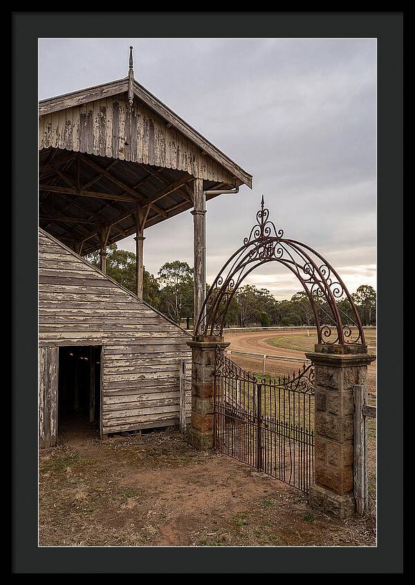 Old Barn Entrance With Iron Gate