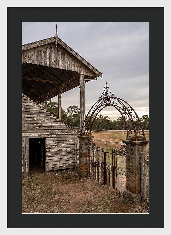 Old Barn Entrance With Iron Gate