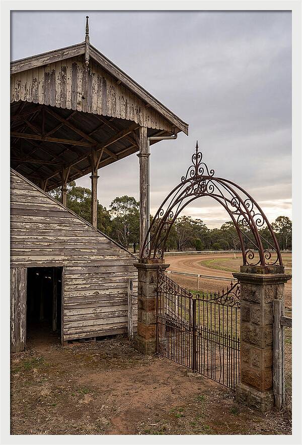 Old Barn Entrance With Iron Gate