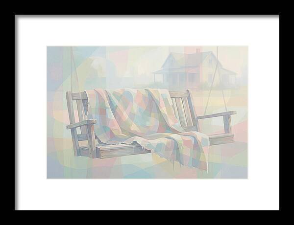 Old Blanket On Porch Swing