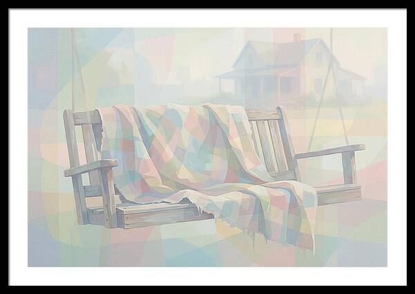 Old Blanket On Porch Swing