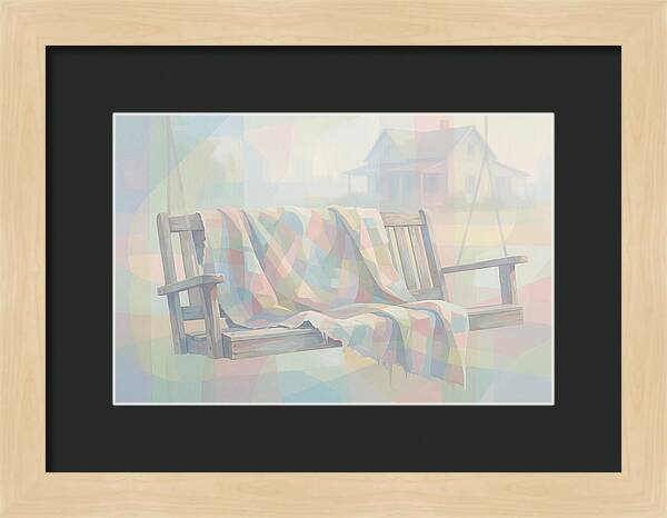 Old Blanket On Porch Swing