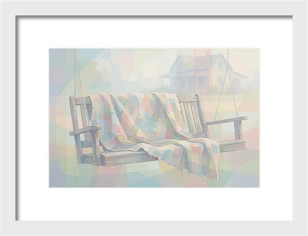 Old Blanket On Porch Swing