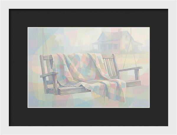Old Blanket On Porch Swing