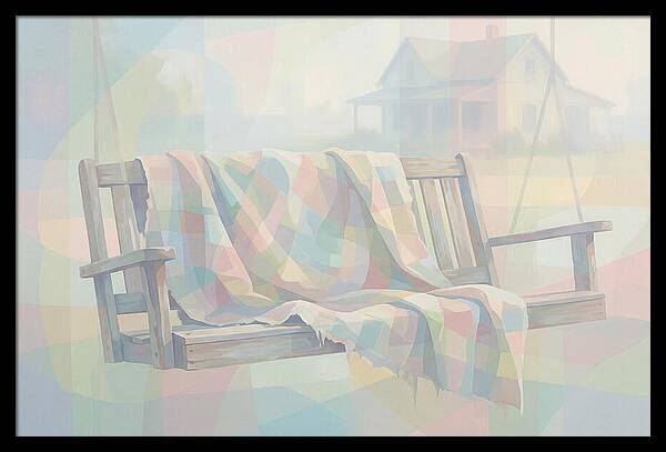 Old Blanket On Porch Swing