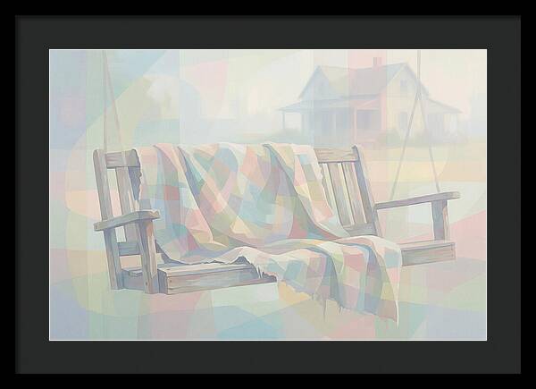 Old Blanket On Porch Swing