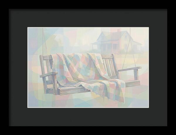 Old Blanket On Porch Swing